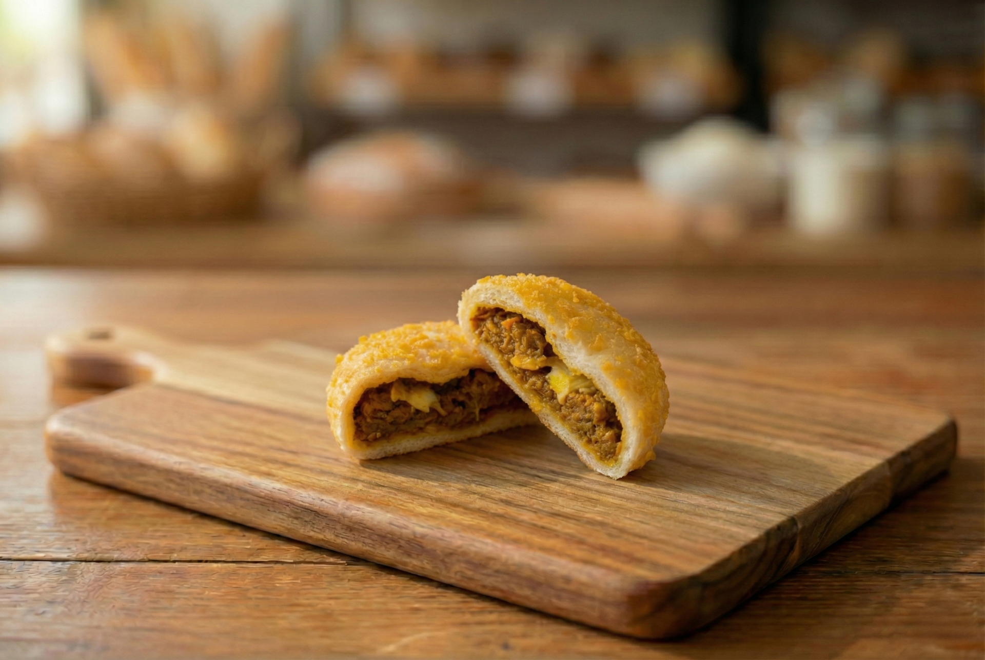 米粉のチーズ焼きカレーパン